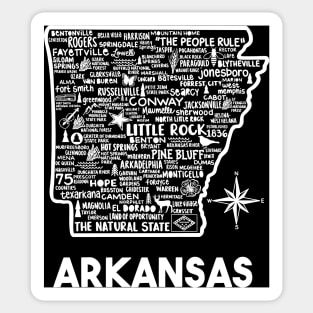 Arkansas Map Sticker